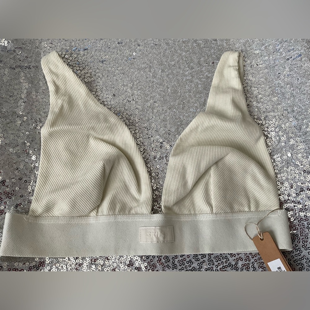 Skims Cotton Plunge Bralette